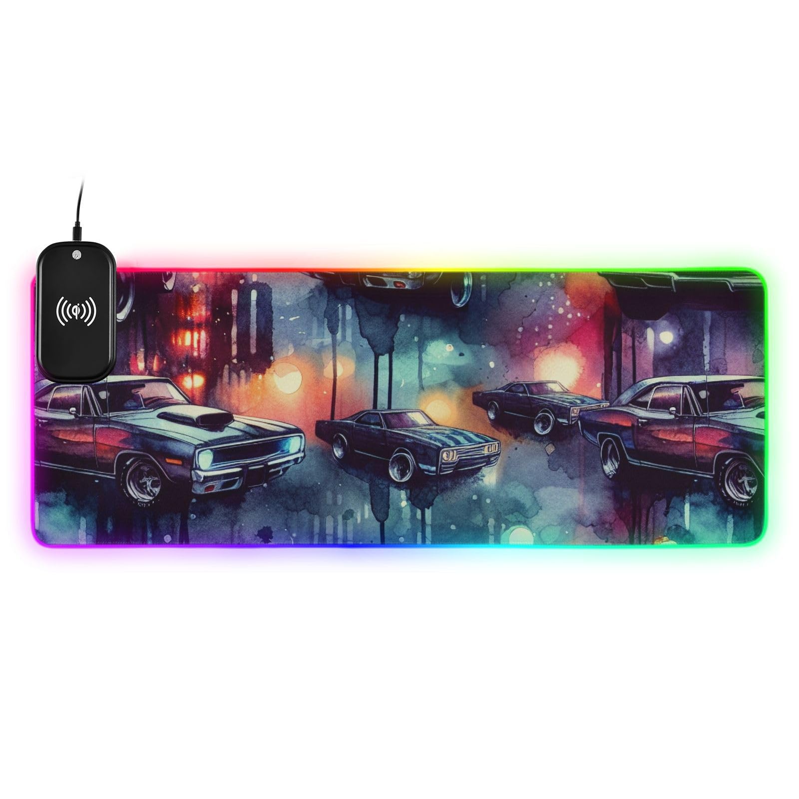 Amazon.com: CZXW Neon Muscle Cars Gaming Mouse Pad Led Mousepads